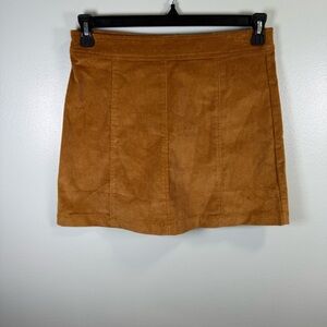 Stylish Tan Corduroy Mini‎ Skirt